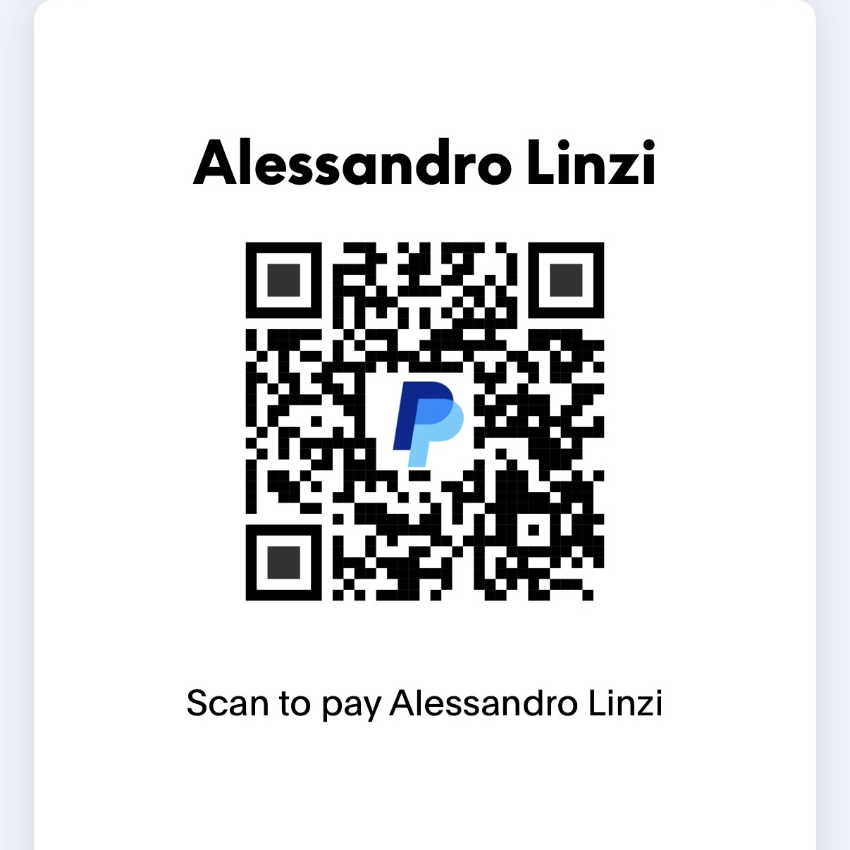 PayPal donation QR code